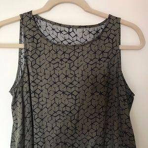 silk A line sleeveless khaki summer dress